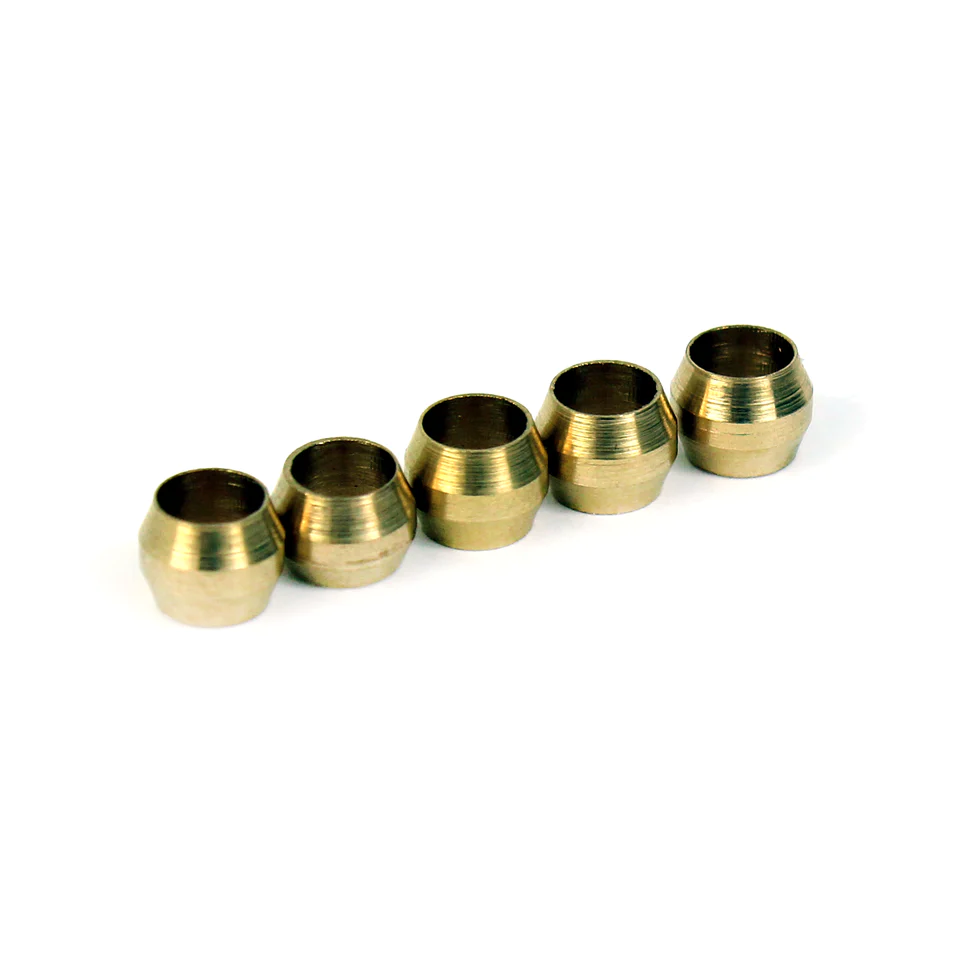 Micro Swiss 4mm brass Compression Sleeves (Pack of 5)