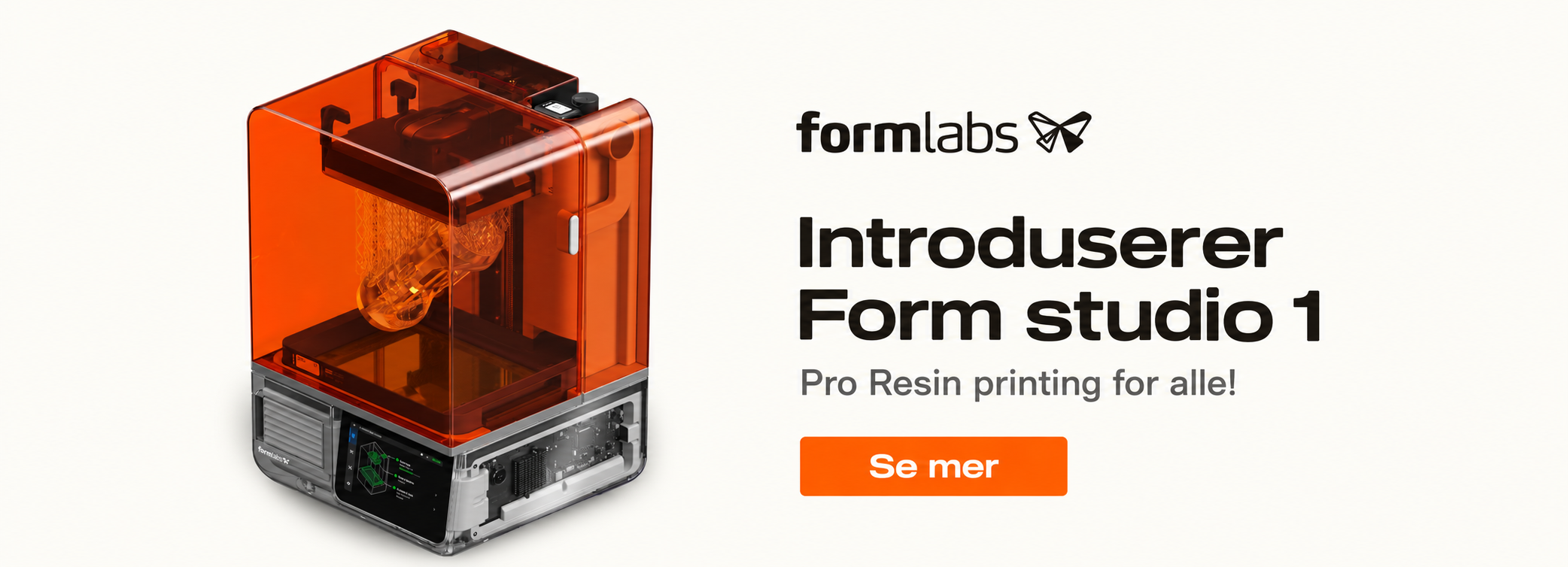 Nyhet: Formlabs Form Studio 1 – Pro resinprinting for alle. Se mer.