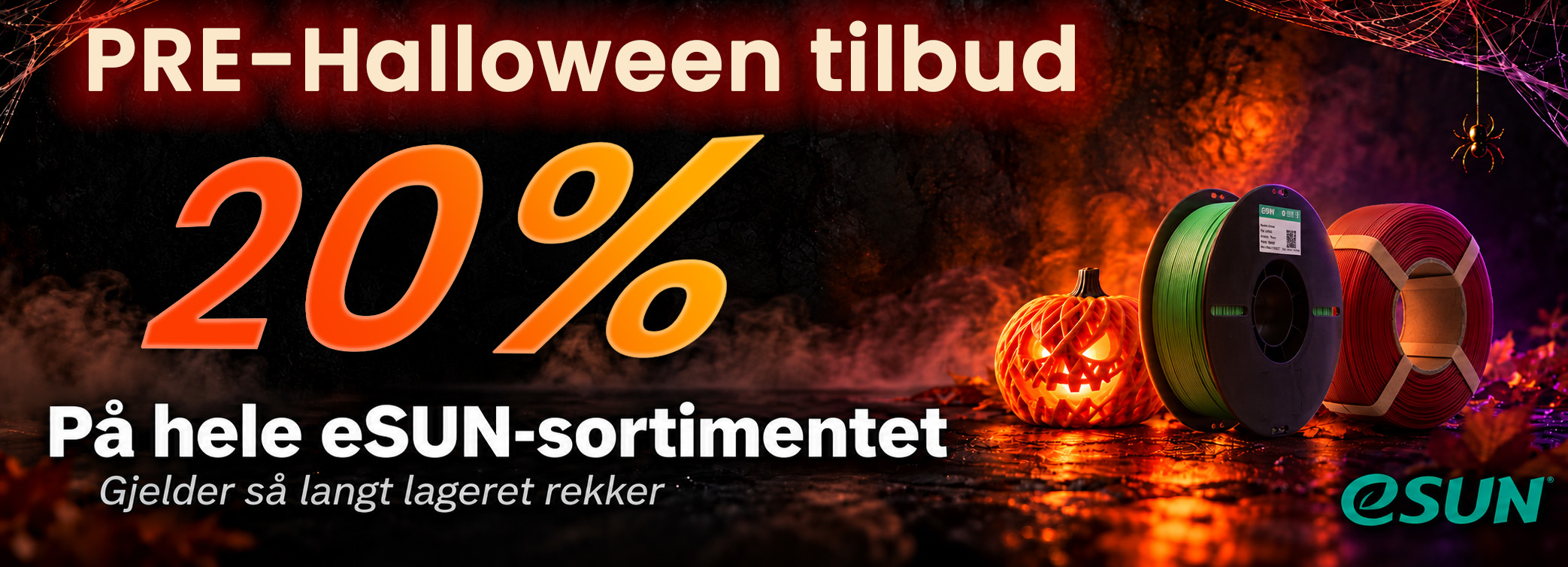 PreHalloween tilbud - 20% rabatt på hele eSun utvalget!