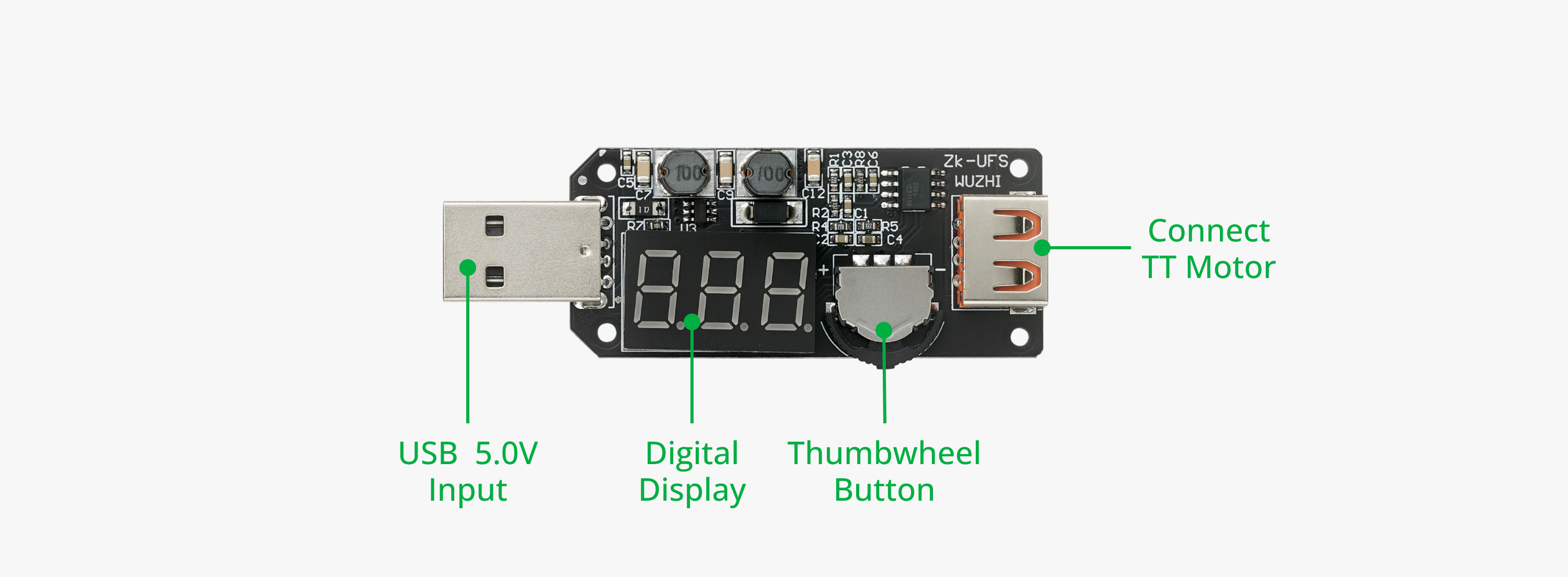 USB Speed Controller Compatible with TT Motor