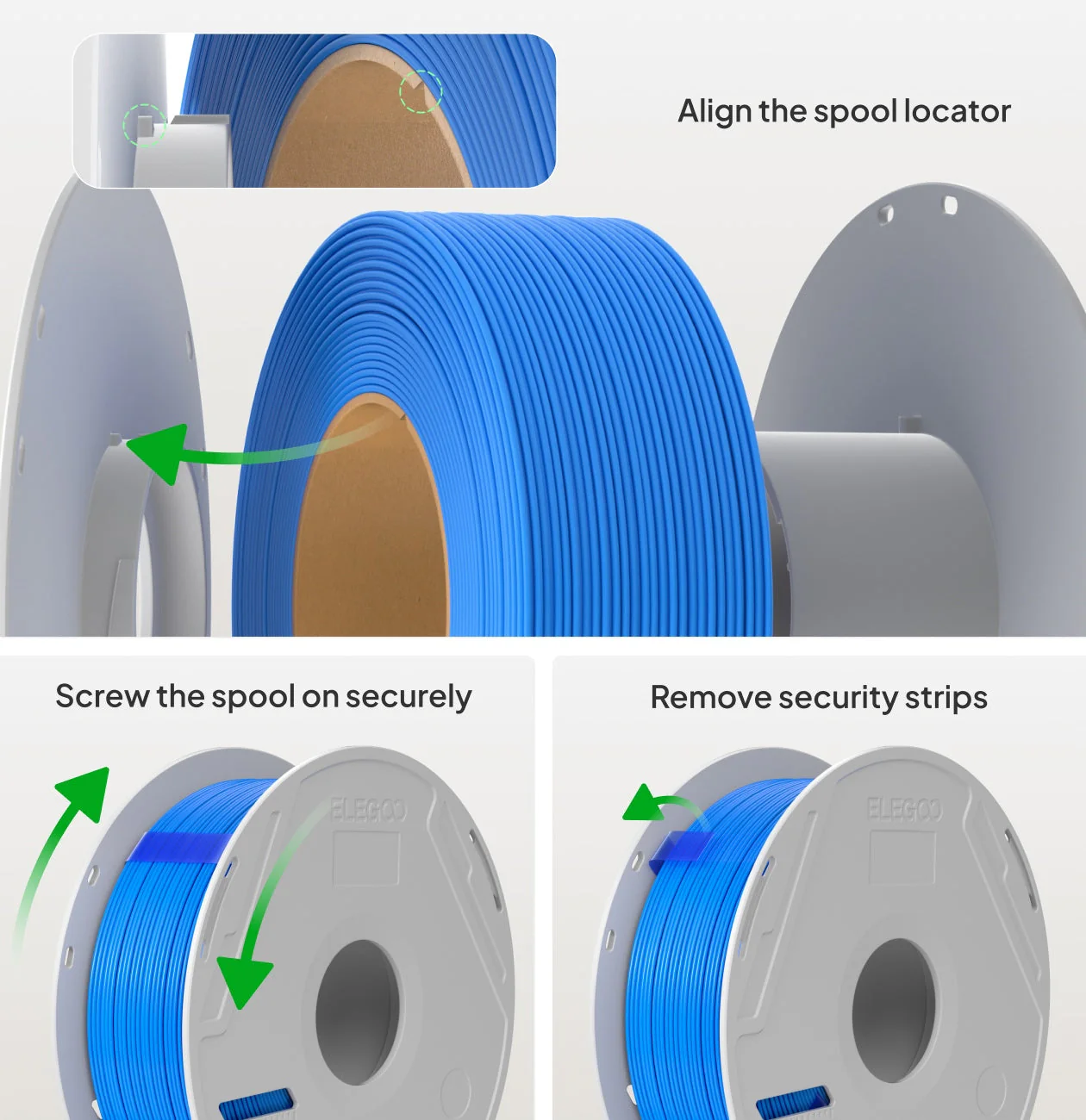 ELEGOO Reusable Spool Montering