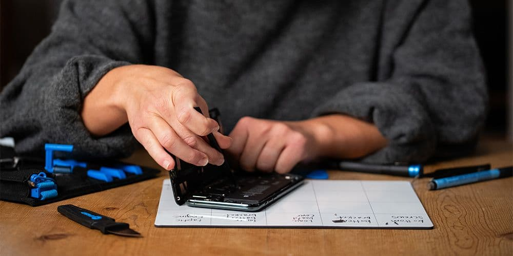 Magnetisk arbeidsmatte med dry erase-overflate